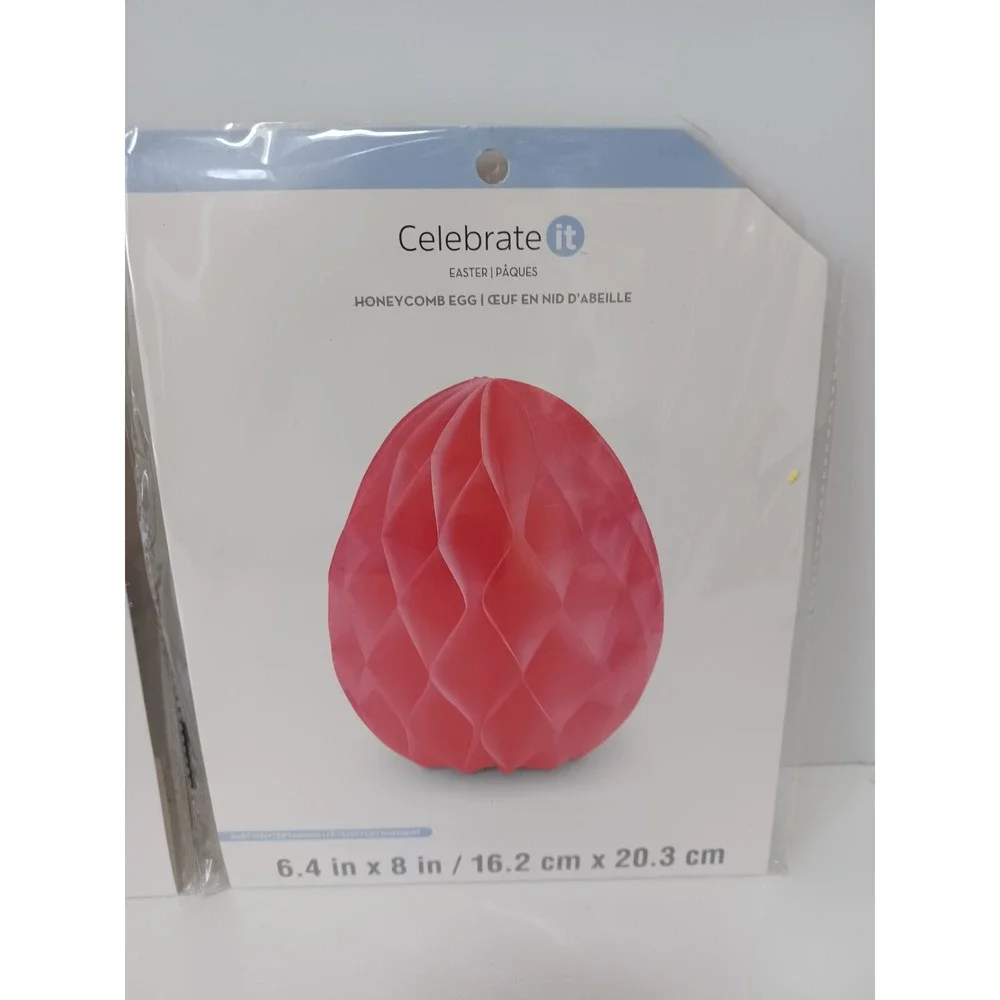 NEW Lot of‎ 3 Celebrate It Easter Honeycomb Eggs Decor